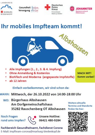 Mobiles Impfteam am 26.10.2022 in Albshausen
