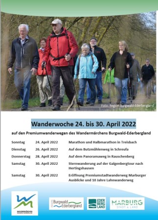 Wanderwoche 24. bis 30. April 2022